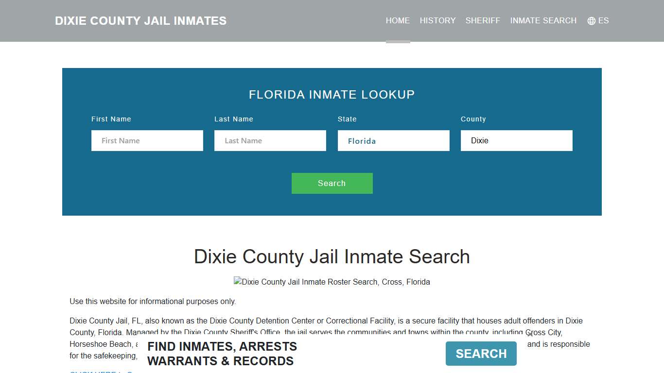 Dixie County Jail Inmate Roster Lookup, Cross, FL