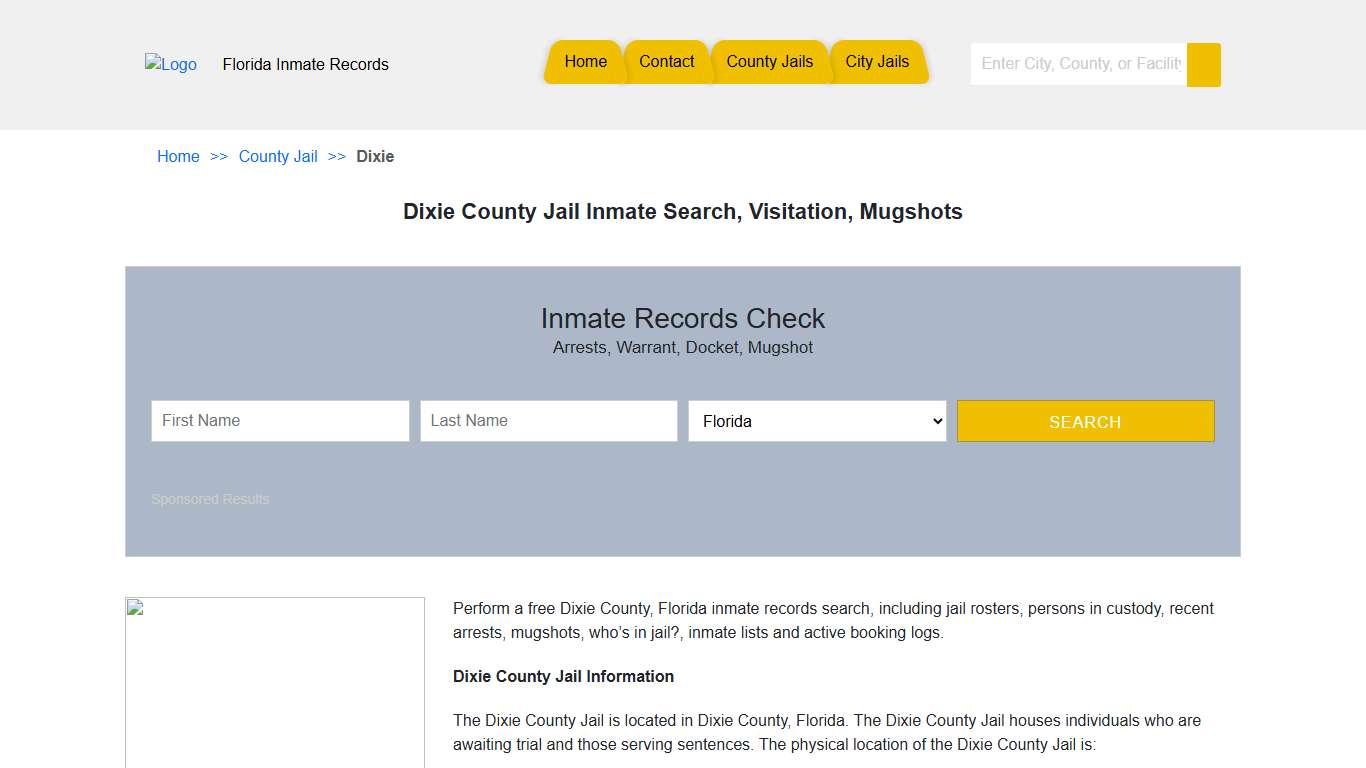 Dixie County Jail Inmate Search, Visitation, Mugshots | Records Search